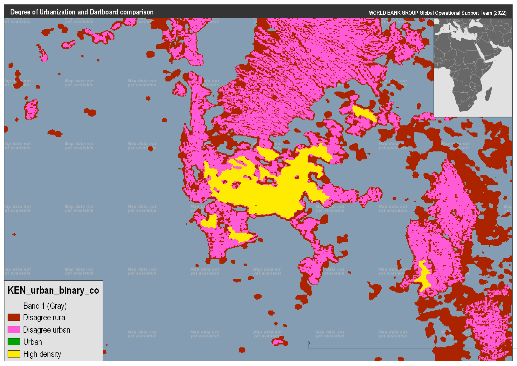 Nairboi zoom: comparing DB Cities to DoU high density areas