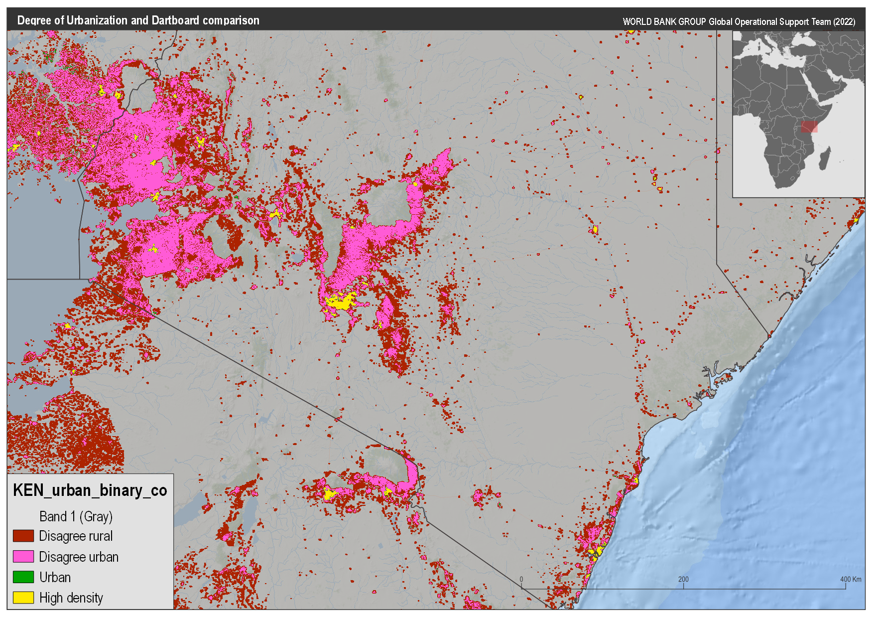 Comparing DB Cities to DoU high density areas