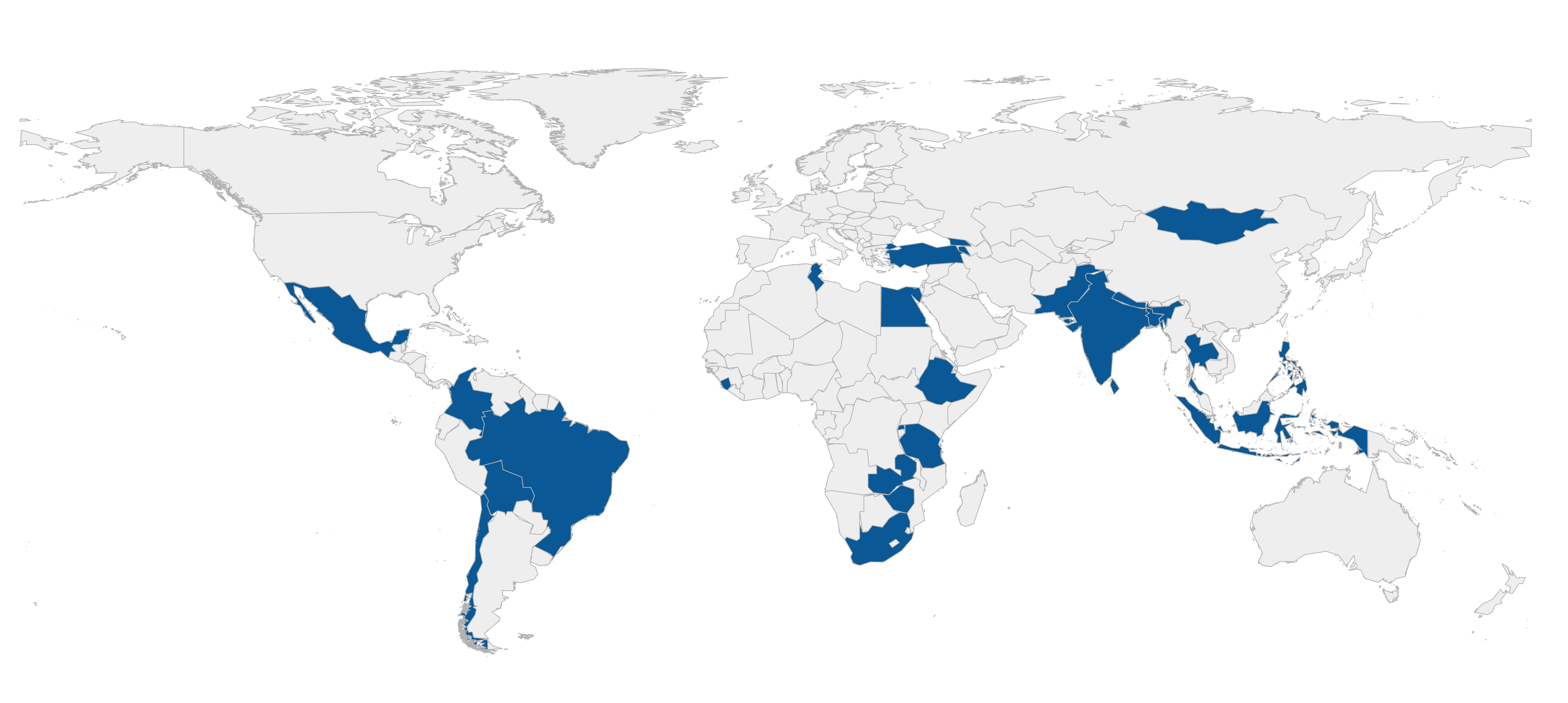 Map of GLD countries