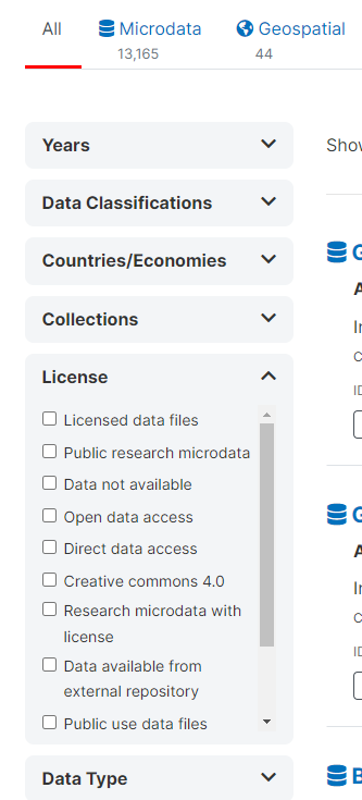 Types of MDL licenses