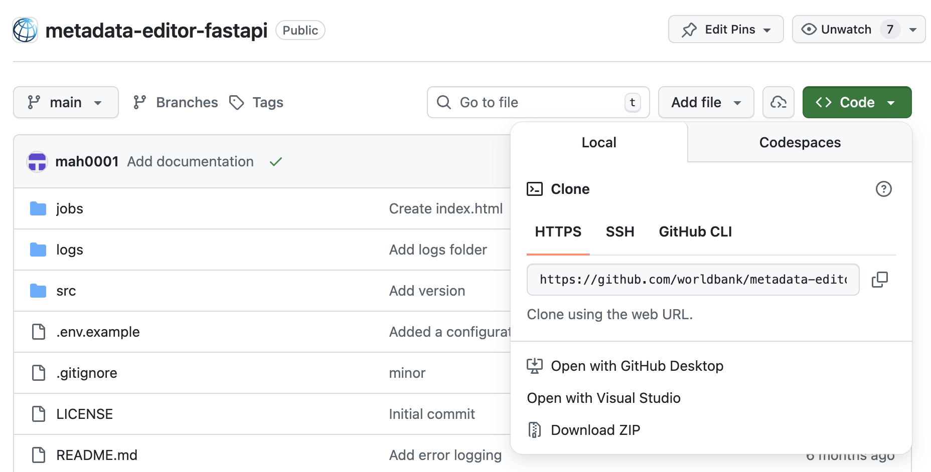GitHub Download FastAPI