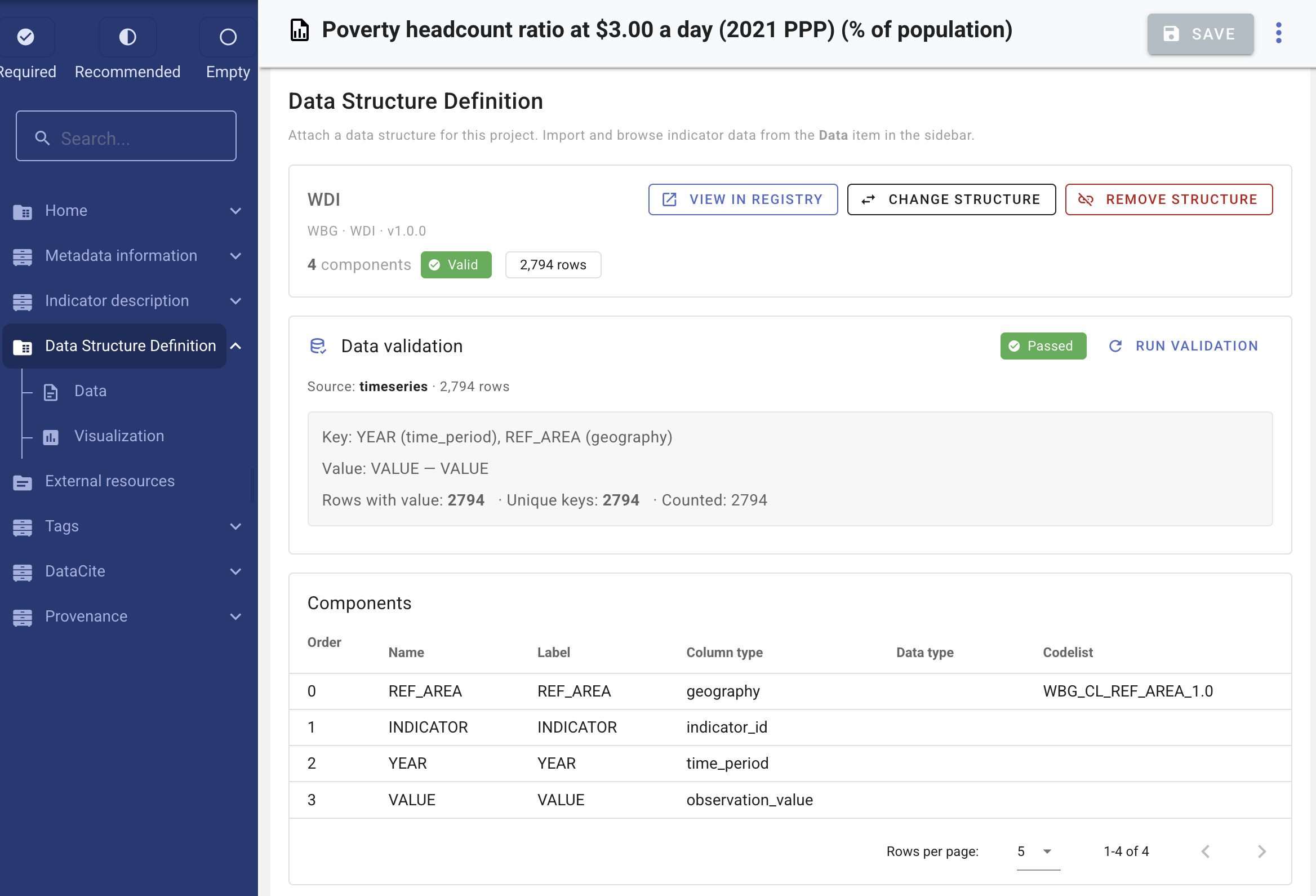 DSD overview — data validation